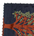 Navy Silk Table Runner with Tree of Life Embroidery and Hand Beading - 18x72" - ARCADIA HOME